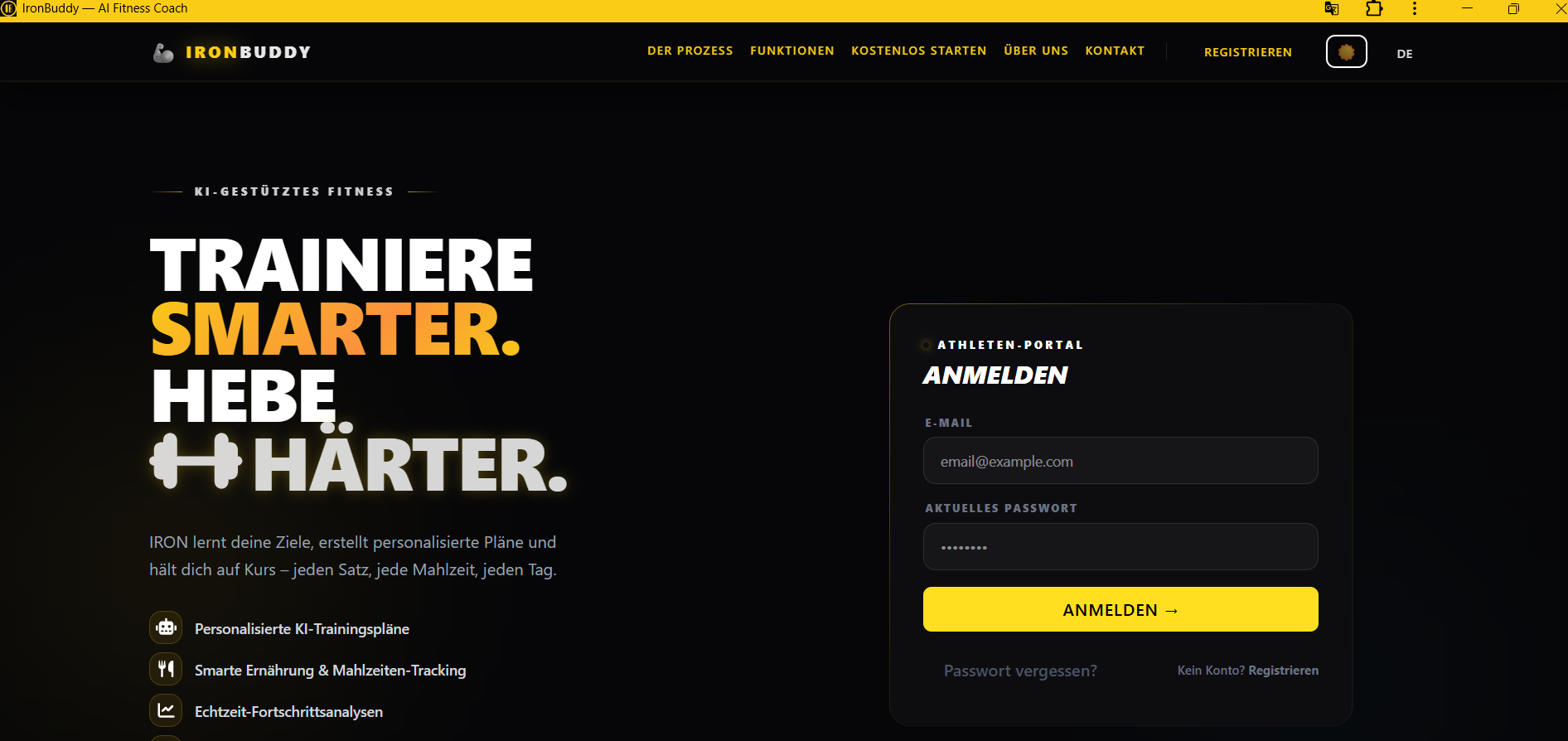 IronBuddy App Darkmode